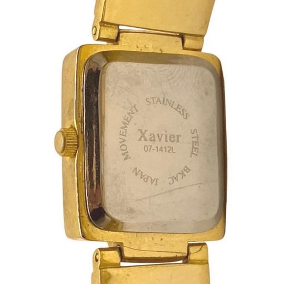 Vintage Xavier Quartz Japan Movement gemstone inlay watch. Needs new battery. Wa - Picture 5 of 7